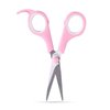 Hair Cutting Scissors,6.5 Inch Professional Stainless Steel Barber Hair Scissors Safety Rounded Tips Kids Hairdressing Shears Scissors Hair Comb Included for Women, Men, Baby (Pink)