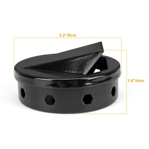 Onlyfire Chef 2Pcs Smoker Box with Lid, Wood Chip Smoker Box for Charcoal & Propane Gas Grill, Black