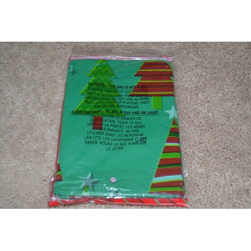 Bicycle Gift Wrap Bag Christmas Trees 60x72