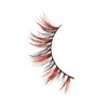 FOXSCOS Color Eyelashes,Beautiful Natural Colorful False Eyelashes,Halloween 3D Mink Lashes Color 20mm Short Style 1 pair,Cat-Eye Cosplay Makeup Lashes(fluffy Brown Black)