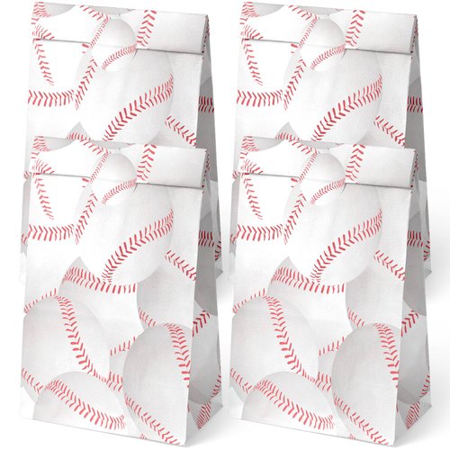 Outego 24 Baseball Party Favor Bags with Stickers Baseball Goodie Bags Baseball Party Favors for Kids Baseball Birthday Party Supplies
