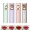 Bekoeen 4PCS Bear Matte Velvet Lipstick, Waterproof Long Lasting Lip Gloss Lip Stain, Non Stick Cup Easy Coloring Liquid Lipstick,Moisturizing Velvet Face Lip Mud