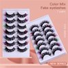 FEITA Colored Lashes 20mm Strip False Eyelashes Kit with Color Fluffy 8D Thick Volume Lash Tint Curly Rainbow Fake Eye Lashes 7 Pairs Multi Pack