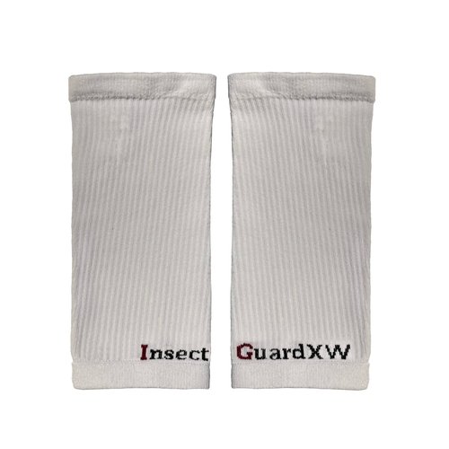 InsectGuard - Permethrin Treated Tick Gaiters/Sleeves and Mosquitoes Flies Chiggers & More Insect Repellent 4 Inch Long Pair (White) One Size Fits All Up to Adult Medium