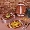 ADXCO 50 Pieces Football Shaped Disposable Paper Plates Football Party Plates Football Party Supplies for Football Theme Party Supplies Sports Game Birthday Decoration, 9.4 x 5.9 Inch