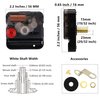 TIKROUND 12888 Quartz DIY Wall Clock Movement Mechanism Repair Parts Replacement Kit Sweep Silent Movement,13mm (1/2 Inch) Maximum Dial Thickness, 23mm (29/32 Inch) Total Shaft Length.(Black Hand)