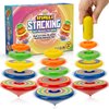 IPIDIPI TOYS Spineez Stacking Spinning Tops for Kids - Set of 3, 15 Pieces UFO Spinner Toys - Stocking Stuffers for Kids Party Favors, Goodie Bags, School Prize Box, Birthday Goodie Bag Fillers