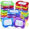 Elcoho 24 Pieces Mini Magnetic Drawing Board Magnetic Doodle Board with Pen Keychains Erasable Sketch and Painting Pad for Birthday Party Favor Classroom Supply