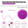 Tape Measure Body Measuring Tape, Retractable 60 Inch Soft Mini Measuring Tape, Small Sewing Fabric Tape Measurer for Cloth Waist Medical Nursing Craft(3 Pack/Pink Purple Sky Blue)