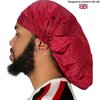 TTAT Shower Cap Jumbo Size for Men & Women With Afro, Long Dreadlocks, Locs, Box Braids, Coily, Voluminous & Long Hair, Waterproof, Washable, Reusable & Adjustable (Maroon)