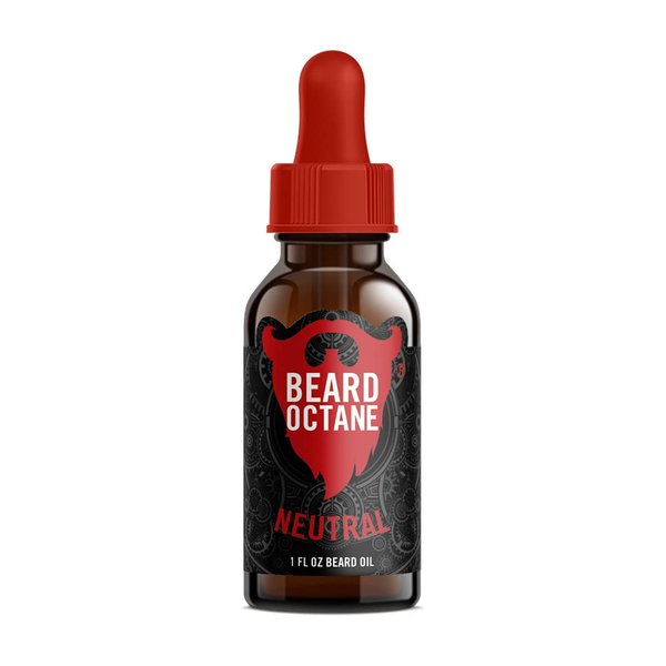 Beard Octane: Neutral - Natural Beard Oil w/Argan Oil - 1 Oz - Promotes Healthy Softer Beard Growth - Made in USA - Premium Handcrafted Beard Care - Stocking Stuffer Gift For Men Dad