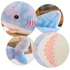 Plush Rainbow Shark Stuffed Animal Colorful Shark Hugging Pillow Shark Plushies Throw Pillow Shark Anime Gift for Kids and Lovers in Birthday,Valentine's Day,Christmas (11-Inch)