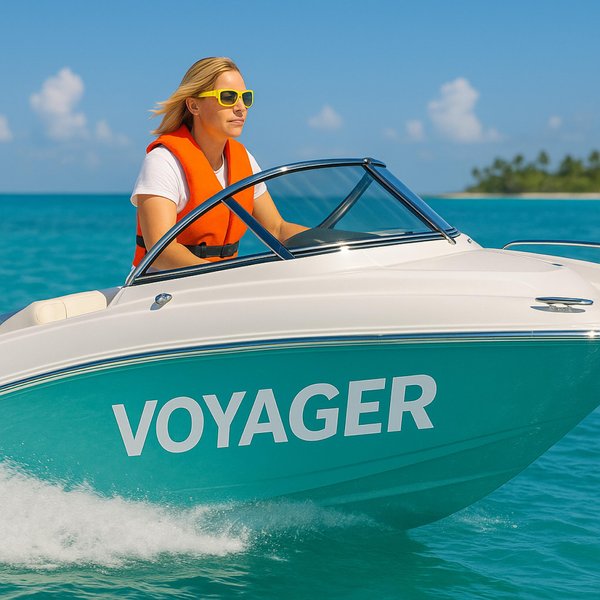 Custom Boat Lettering Stickers – Marine-Grade Vinyl Decals – Personalized Names & Numbers for Long-Term Use in Harsh Environments