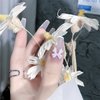 Nail Charms Flower Butterfly Bear Bow, 2400pcs 3D Nail Art Kit White/Aurora Rose Nail Flower Art, Golden Silver Metal Caviar Beads Nail Pearls Rhinestones, Resin Flower Nail Charms for Acrylic Nails