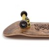 SPITBOARDS 34 mm Fingerboard Complete Wood Pro Set-Up (Pre-Assembled, 5-Layers), Pro Trucks, CNC Bearing Wheels, Foam Grip Tape (Deck: Burl Wood, Trucks: Gold, Wheels: Brown)