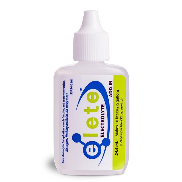 elete – Electrolyte Add-In – 1 Pocket Bottle – 4 Essential Electrolytes Concentrate – All Natural – Transforms Any Drink into a Sports Drink – 24.6mL