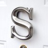 Monogram Letter S Door Knocker - Nickel