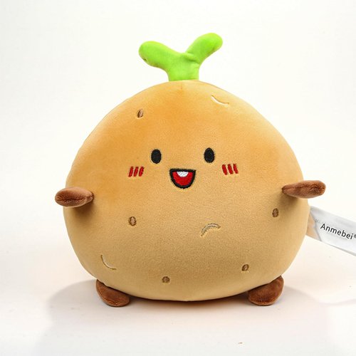 Anmebei Dark Orange Smiling Potato Plush Toy Stuffed Animals - Adorable and Soft, Squishy and Comforting Pillow for Kids Boys & Girls (9 Inches)