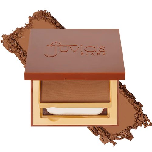 Juvia's Place I am Magic Powder Foundation D3 Tanzania - Compact Pressed Face Makeup Professional Matte Clean Finish Skin Clarity Setting Powdered Blend Fresh Waterproof Blot Mirror Puff Cosmetics