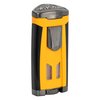 Xikar HP3 Inline Triple Flame Cigar Lighter, Attractive Gift Box, EZ-View Red Fuel Window, Honeycomb Texture, Burnt Yellow