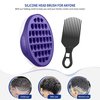 FIABC Silicone Curl Brush,Africa Comb,Magic Curly Hair Brush Twist Hair,Afro Pick,Men Women Boys Girls Wave Curler Tool,1 Set (Purple)…