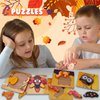 Thanksgiving Wooden Puzzles Gift for Toddler, 6 Pack Puzzles Thanksgiving Autumn Fall Harvest Party Favors for Toddlers 1 2 3 Year Old Boys Girls