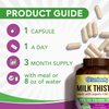 Surebounty Organic Milk Thistle, 9000 mg Equivalent, 30X Concentrated Seed Extract with 80% Silymarin, Liver Cleanse Detox for Men + Women, Once Daily, 90 Veggie Caps