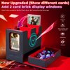 DaluRunhe Mtg deck box for Commander Deck Box with Dice Tray Fits 230 Cards, 4 in 1 for Magic TCG CCG Deck Card Boxes Case Storage, Includes 4 Dividers Trading Deck Box, Black/Red