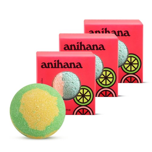 ANIHANA Bath Bombs | Variety 4 Pack | Essential Oil Scented Aromatherapy Bath Steamers | Raspberry, Peach, Manuka Honey & Grapefruit Lime | Birthday Gifts for Women, Mom & Teens | Me Time Spa Day