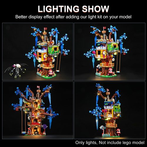 DALDED LED Lighting Kit for Lego DREAMZzz Fantastical Tree House, LED Light Compatible with Lego 71461 Building Block Models (Not Include Lego Set)
