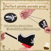 Legigo 12 Pcs Pirate Hat Classic Costume Cap Skull Print Eye Mask-6 Pcs Pirate Captain Hat & Pirate Eye Patch for Pirate Party Cosplay, Funny Party Hat for Caribbean Fancy Dress, Halloween Decorations