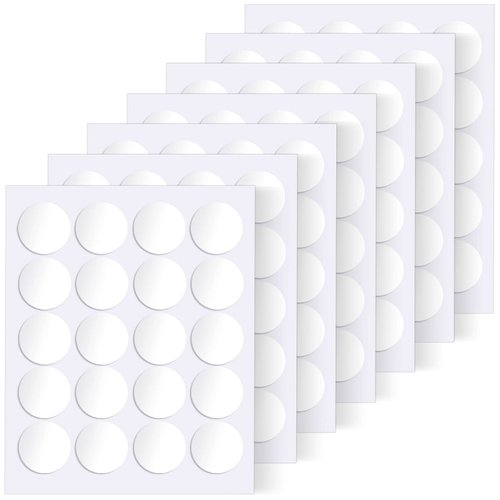 Surard Poster Putty, 140 Pcs 20mm/0.79" Adhesive Sticky Tack, Double Sided Removable Dots, Clear Round Reusable Mounting Stickers Transparent Tacky Circles Glue Tape for Hanging Pictures on Wall