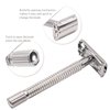 Butterfly Safety Razor Kit, WEISHI Chrome Long Handle Butterfly Open Double Edge Safety Razor With RIVERLAKE H3 Razor Holder Set (1 Razor, 1 Stand & 10pcs blades)