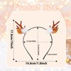 Kistreao Christmas Headband Reindeer Antlers Hair Bands Xmas Deer Horns Head Hoop Cute Hair Accessories for Women Girls Christmas Winter Holiday Party Supplies