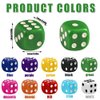 DIYDEC 100pcs 16mm Game Bulk Dice 10 Colors Acrylic 6 Sided Dice Set for Classroom Teaching Math Learning Standard Dice for Party Family Board Games
