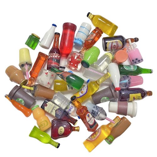 Juland 40PCS Miniature Mini Beer Drinks Decoration Dollhouse Beer Glass Mixed Wine Resin Sets Simulation Instant Model Scene Tableware Dolls House – Random Pattern