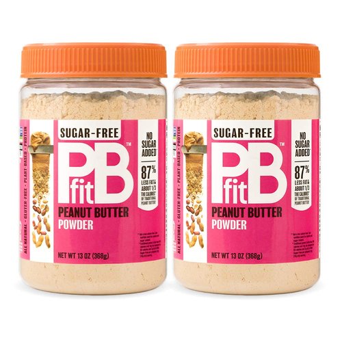 PBfit No Sugar Added, Peanut Butter Powder, Powdered Peanut Spread from Real Roasted Pressed Peanuts,13 Ounce (Pack of 2)