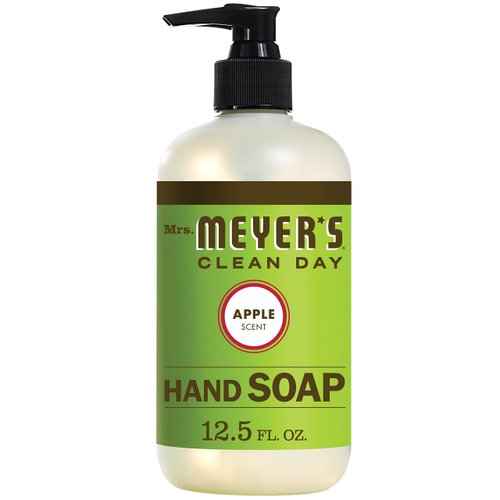 Mrs. Meyer's Clean Day Liquid Hand Soap, Cruelty Free and Biodegradable Formula, Apple Scent, 12.5 oz