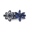 Honbay Stylish Hair Accessory Dark Blue Crystal Rhinestones Hair Barrette French Hair Clip Hair Pin(A)