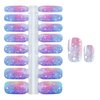 WOKOTO 5 Sheets Self-Adhesive Nail Art Polish Stickers Tips with 1Pc Nail File Unicorn Nail Wraps Decals Strips Set Manicure Accessories