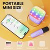 YLL Mini Karaoke Machine for Kids Adults: Portable Loud Speaker with 4 Wireless Microphones - Christmas Birthday Party Gifts for Girls 3,4,5,6,7,8+ Year Old Toys(Purple)