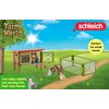 Schleich Farm World, Easter Toys for Boys and Girls Ages 3-8, 8-Piece Playset, Rabbit Hutch and Bunny Playpen Toy Set