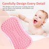 Silicone Body Scrubber, Elfrhino Shower Brush For Gentle Scrub Skin Exfoliation, Lathers well, More Hygienic, Gentle Massage with Silicone Loofah For Use In Shower to Improve Cellulite Pink