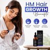 HM Hair Growth Serum With Castor Oil, Biotin, Amino Acids & Hydrolyzed Plant Based Protein - Healthy Scalp - Prevent Breakage - Fuller, Thicker & Rejuvenate Hair - Non Greasy
