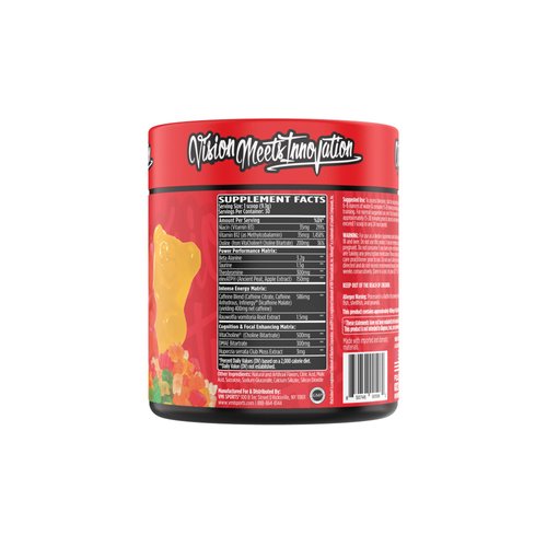 K-XR Pre-Workout Energy Powder | Intense Energy Pre-Workout Drink for Men and Women| Creatine Free | Improves Performance - Enhanced Focus & Increased Endurance | 30 Servings (Gummy Bear)