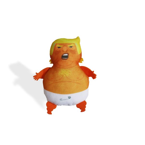 Donny Doll - Baby Donald Trump Blimp Plush Doll - Catnip Trump Toy, Baby Trump. Novelty Toy { Baby Trump Balloon Protest } Cat Toy/Gag Gift; White Elephant; Christmas Shelf Elf