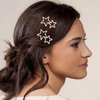 Joez Wonderful 8 Pcs Star Hair Clips, Metal Star Hairpins, Gold Silver Rhinestone Star Hair Accessories for Women, Girls, Thick Hair, Long Hair