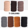 Sderoq100 PCS Hair Elastics Hair Ties, 4MM Colorful Ponytail Holders Hair Bands, 2 Inch in Diameter Elastic Band for Medium to Thick Hair, 7 Colors (4MM Dark colors)