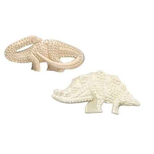 NB Durable Dental Dinosaur Textured Dog Chew Toy Stagosaurus Brontosaurus Set of 2 (One -Two Pack)