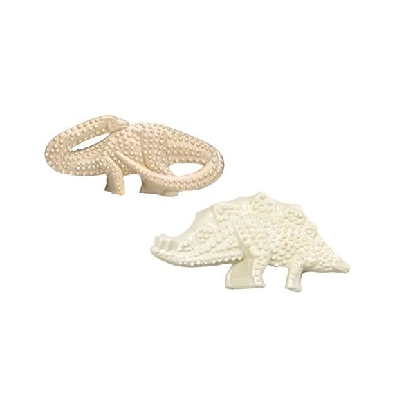 NB Durable Dental Dinosaur Textured Dog Chew Toy Stagosaurus Brontosaurus Set of 2 (One -Two Pack)